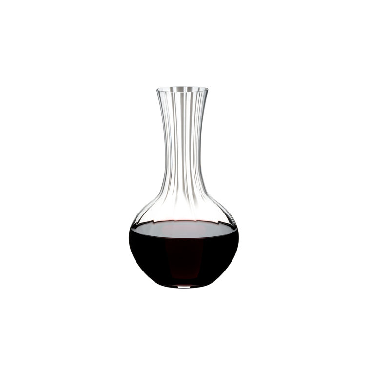 Elegant Crystal Glass Wine Decanter, 10-inch
