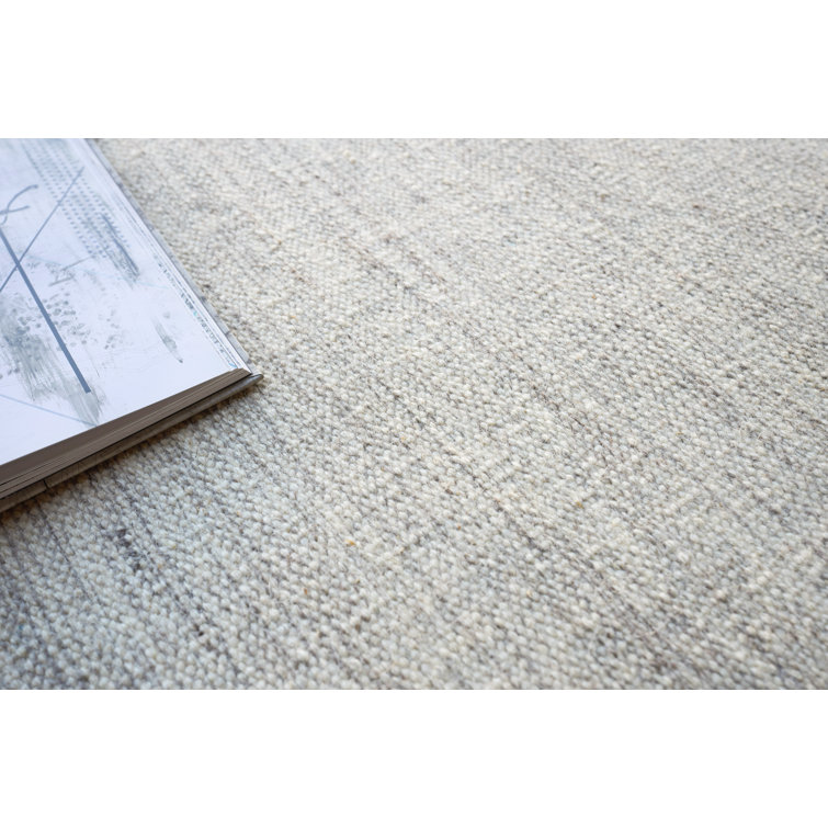 Chelsea Light Gray Flat Woven Wool 8' x 10' Area Rug