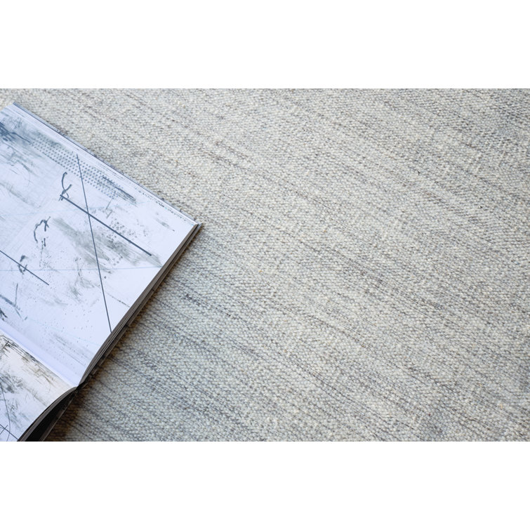 Chelsea Light Gray Flat Woven Wool 8' x 10' Area Rug