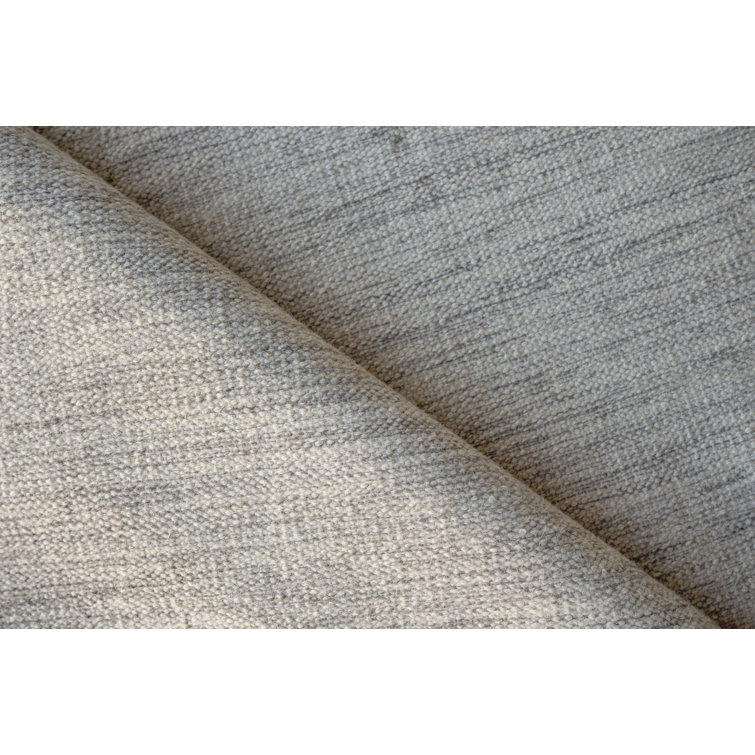 Chelsea Light Gray Flat Woven Wool 8' x 10' Area Rug