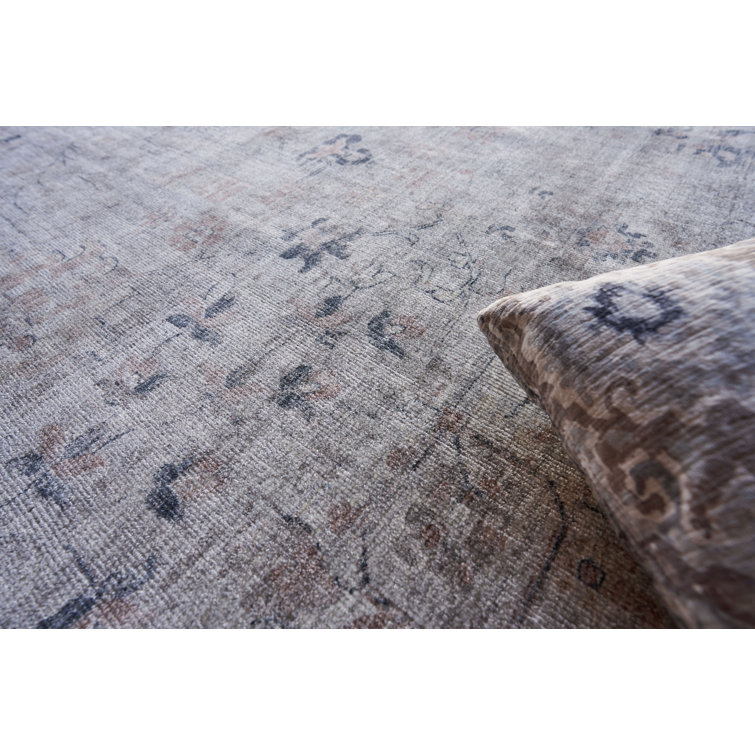 Handmade Beige and Brown Wool and Viscose 12' x 15' Rectangular Rug