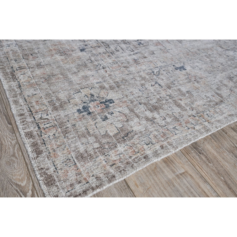 Cambridge Silver and Blue Handcrafted Wool and Viscose Area Rug