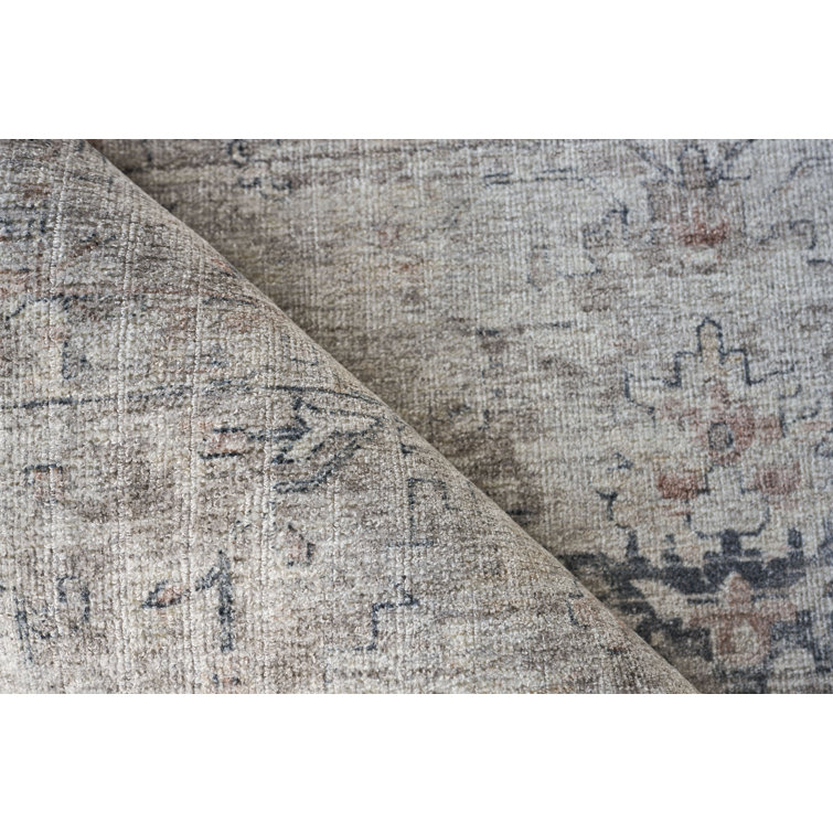 Cambridge Silver and Blue Handcrafted Wool and Viscose Area Rug