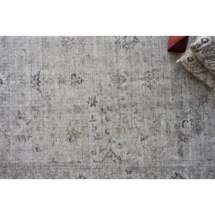 Cambridge Silver and Blue Handcrafted Wool and Viscose Area Rug