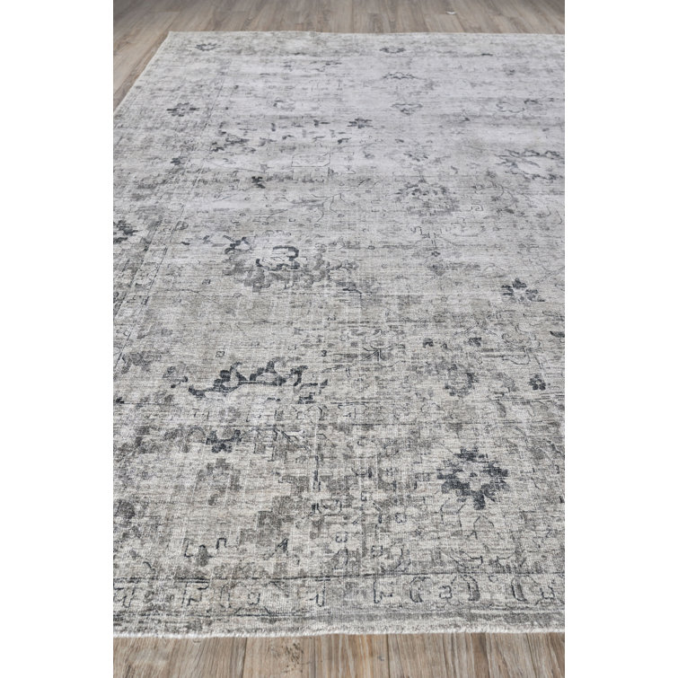 Cambridge Gray and Silver Handmade Wool and Viscose Rug
