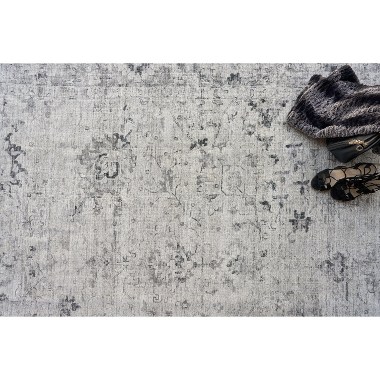 Cambridge Gray and Silver Handmade Wool and Viscose Rug
