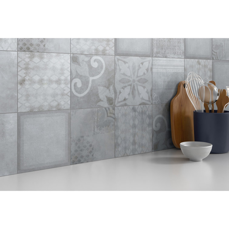 Gray Matte Porcelain Square Wall and Floor Tile