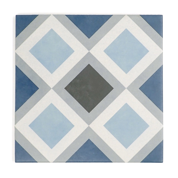 Design Blue and Gray Matte Porcelain Wall & Floor Tile