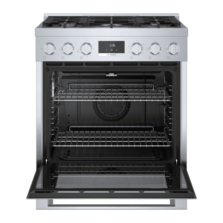 30" Stainless Steel Free-Standing Convection Gas Range