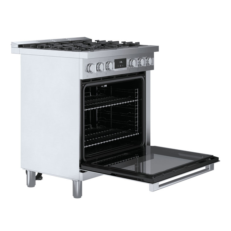 30" Stainless Steel Free-Standing Convection Gas Range