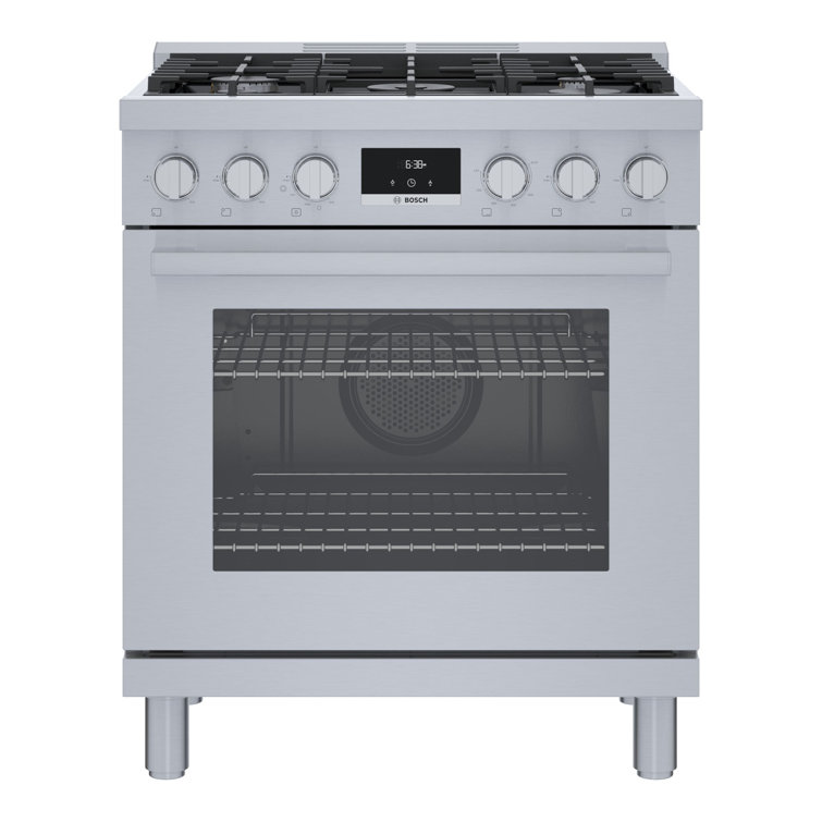 30" Stainless Steel Free-Standing Convection Gas Range