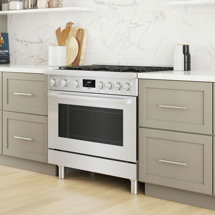 36" Stainless Steel Free-Standing Convection Gas Range