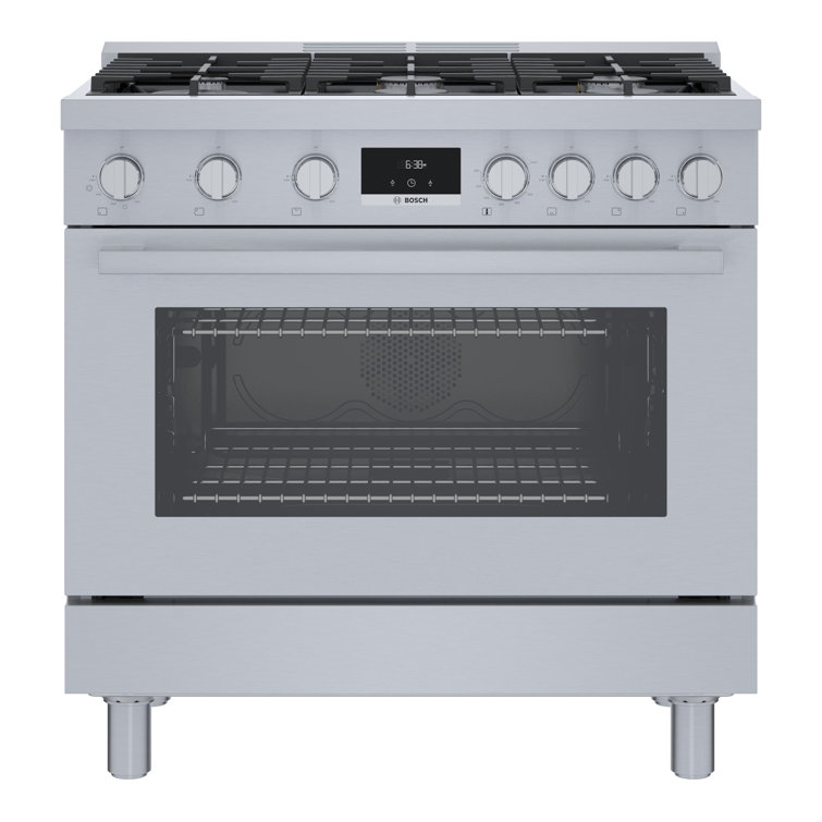 36" Stainless Steel Free-Standing Convection Gas Range