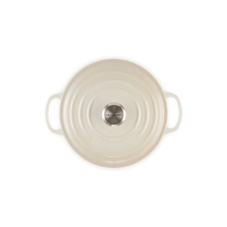 Meringue Enameled Cast Iron 7.25 qt. Dutch Oven