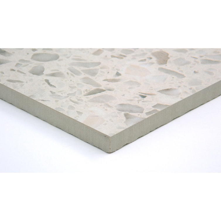 Large White Matte Porcelain Stone Look Tile