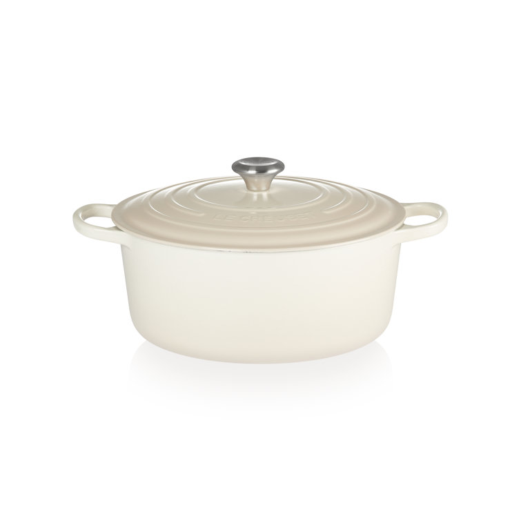 Meringue Enameled Cast Iron 7.25 qt. Dutch Oven