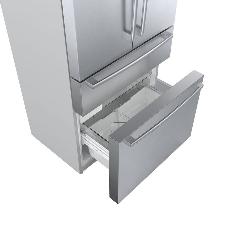 36 Inch Stainless Steel Smart French Door Refrigerator with Ice Maker