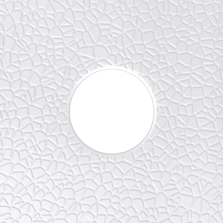 DreamStone 38" White Solid Surface Corner Shower Kit