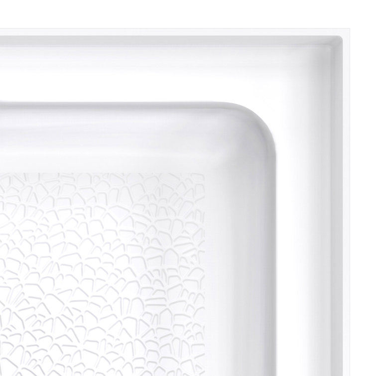 DreamStone 36" White Solid Surface Alcove Shower Kit
