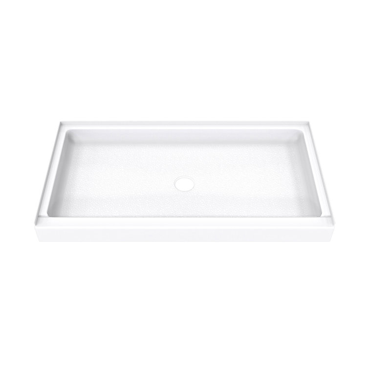 DreamStone 60" x 32" White Solid Surface Alcove Shower Kit