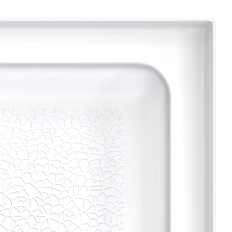 DreamStone 60" x 32" White Solid Surface Alcove Shower Kit