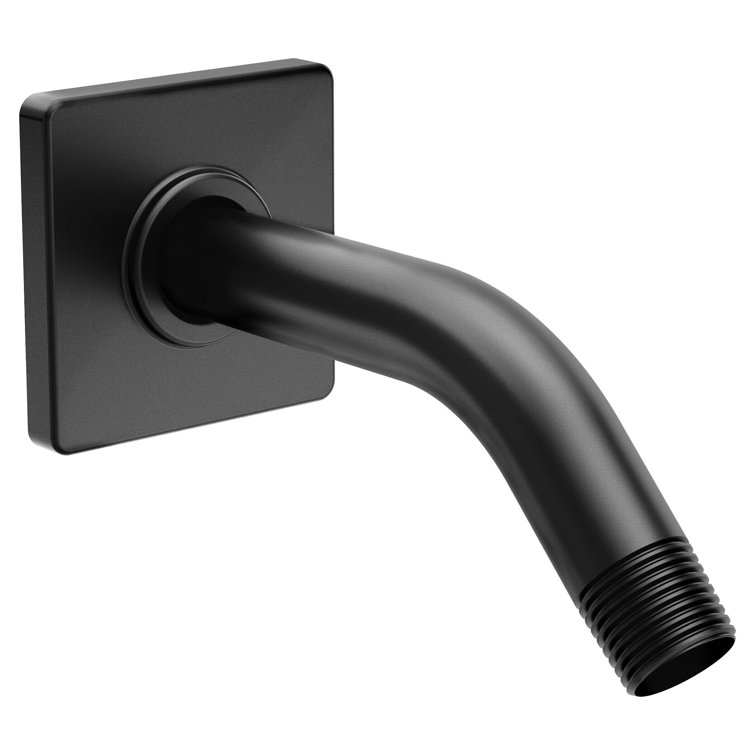 Matte Black Metal Wall-Mounted Shower Arm