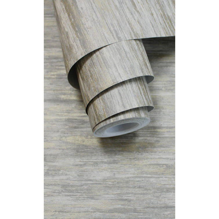Gray Metallic Textured Non-Woven Wallpaper Roll