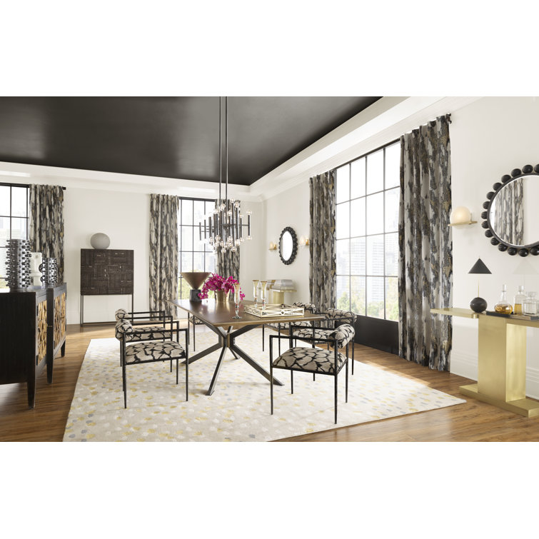 Noir Cooper 33" Round Black Metal Industrial Wall Mirror