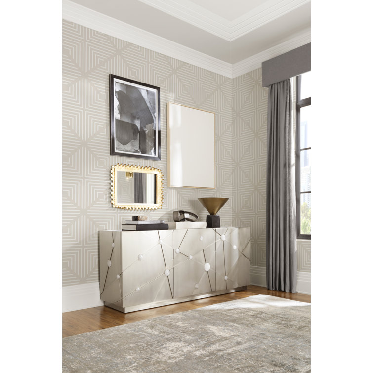Contemporary Black and Brown Metal Decorative Table