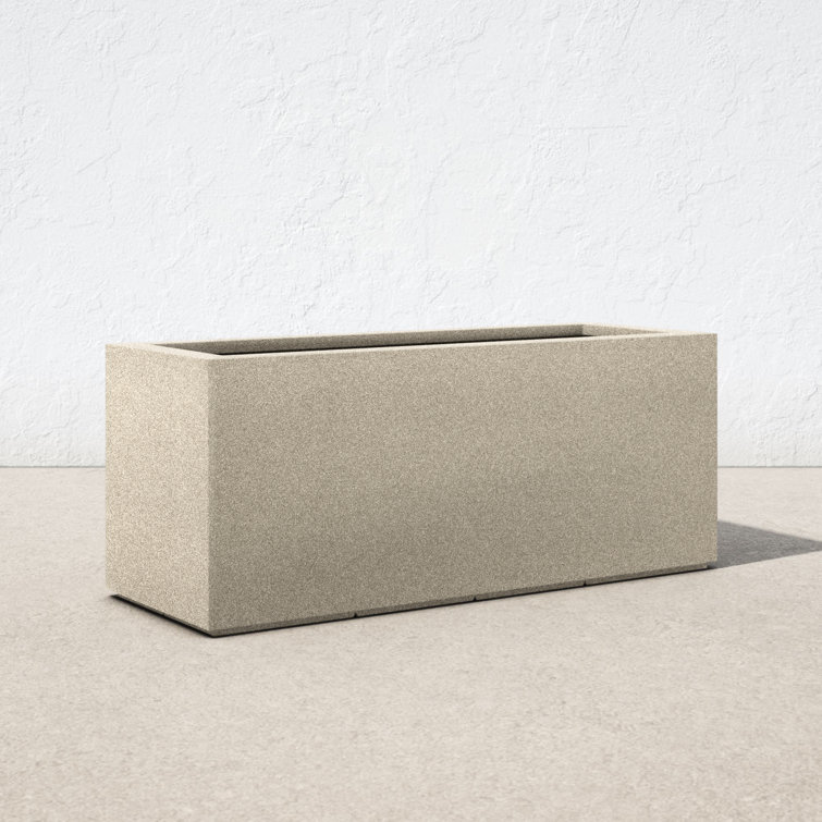 Gita Tall Lightweight Outdoor 46" x 17" x 19" Trough Planter Box