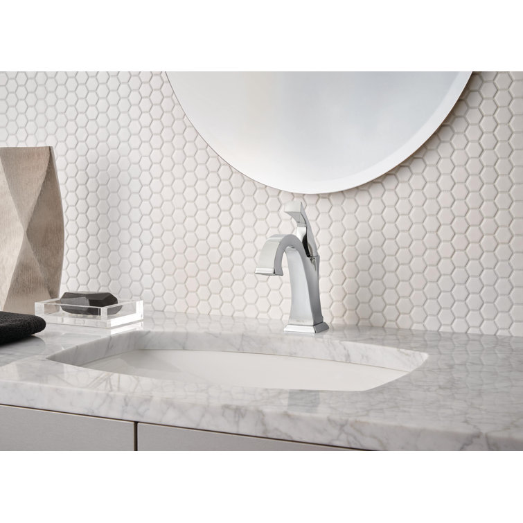 Sleek Modern Chrome Single Hole Bathroom Faucet with Drain Assembly