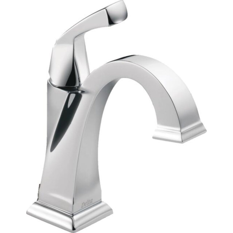 Sleek Modern Chrome Single Hole Bathroom Faucet with Drain Assembly