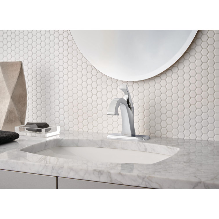 Sleek Modern Chrome Single Hole Bathroom Faucet with Drain Assembly