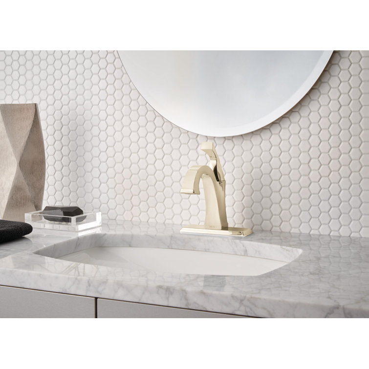 Polished Nickel Single Hole Modern Bathroom Faucet