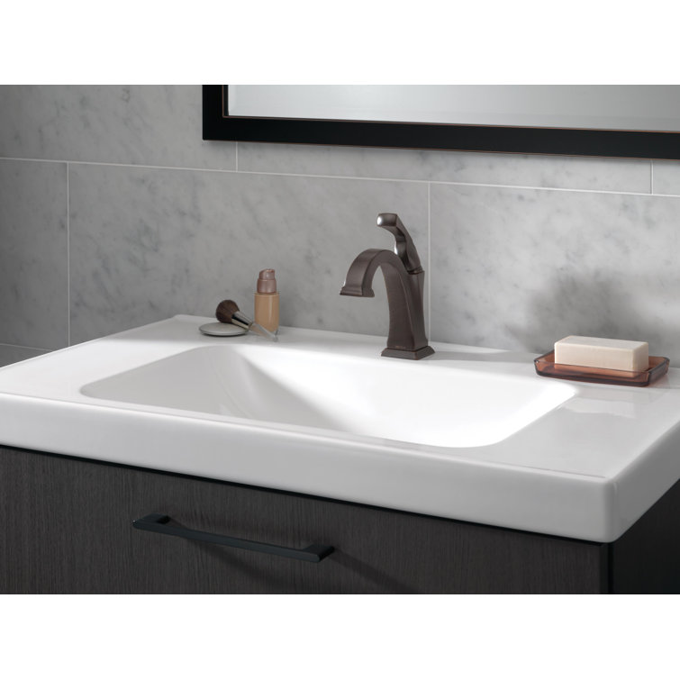 Sleek Modern Venetian Bronze Single Hole Brass Bathroom Faucet