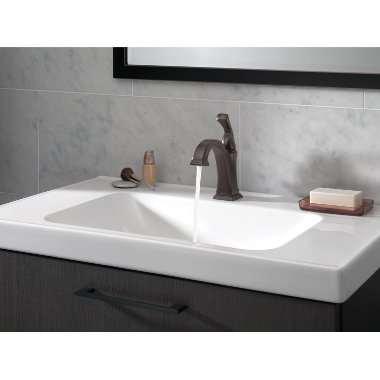 Sleek Modern Venetian Bronze Single Hole Brass Bathroom Faucet