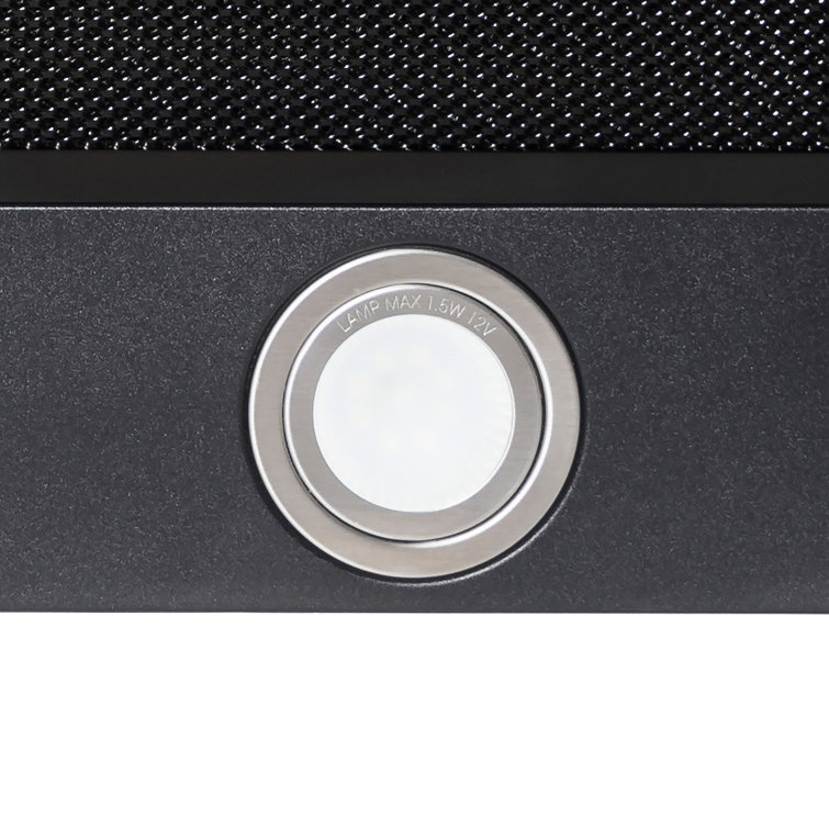 30-Inch Black Stainless Steel Convertible Wall Mount Range Hood