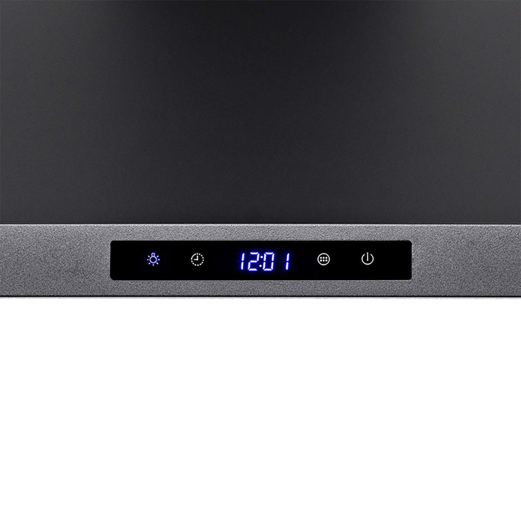 30-Inch Black Stainless Steel Convertible Wall Mount Range Hood