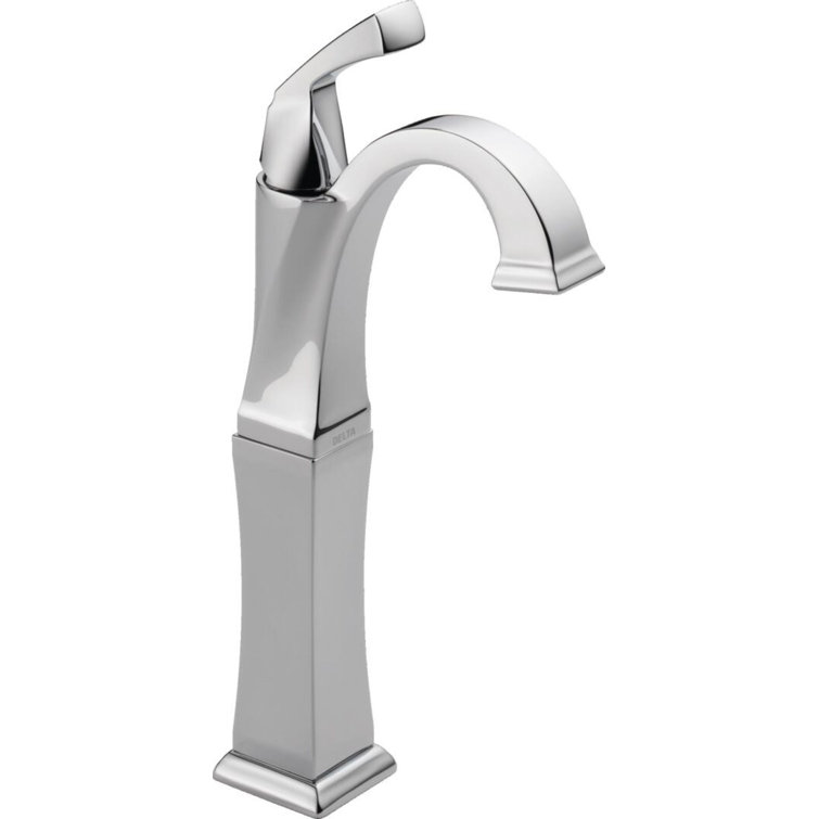 Chrome Single Hole Vessel Bathroom Faucet with Brass Construction