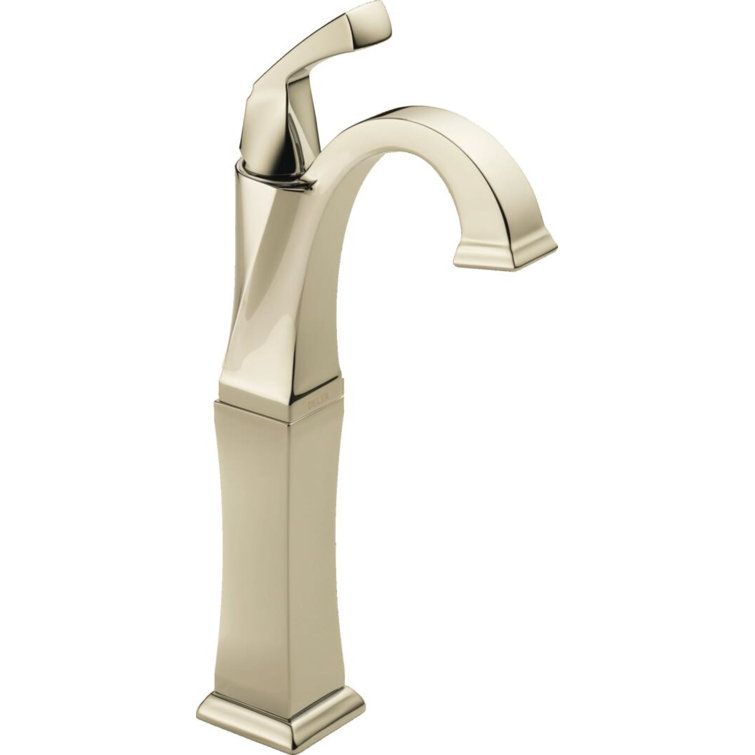 Polished Nickel Single Handle Vessel Bathroom Faucet