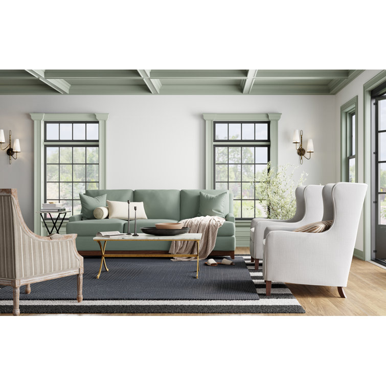 Rowena Taupe Birch Wood Handcrafted Armchair with Cushion