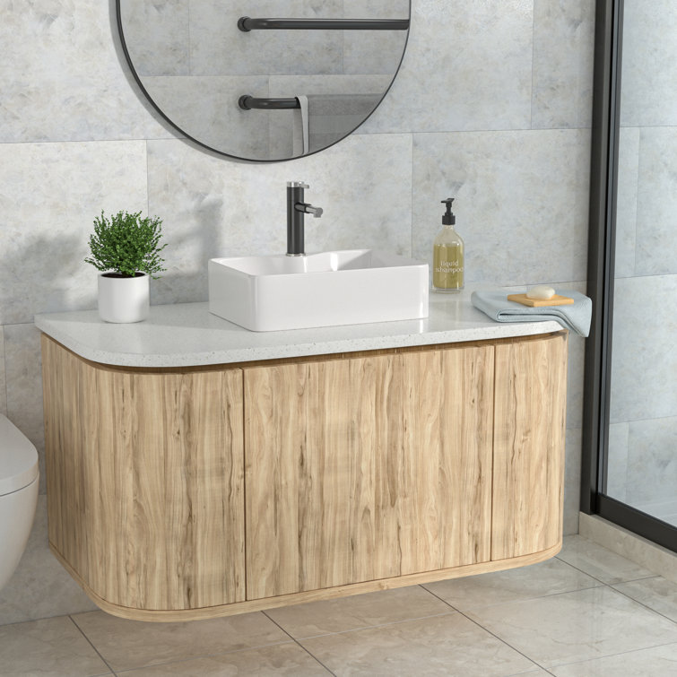 16" x 12" White Ceramic Rectangular Bathroom Vessel Sink