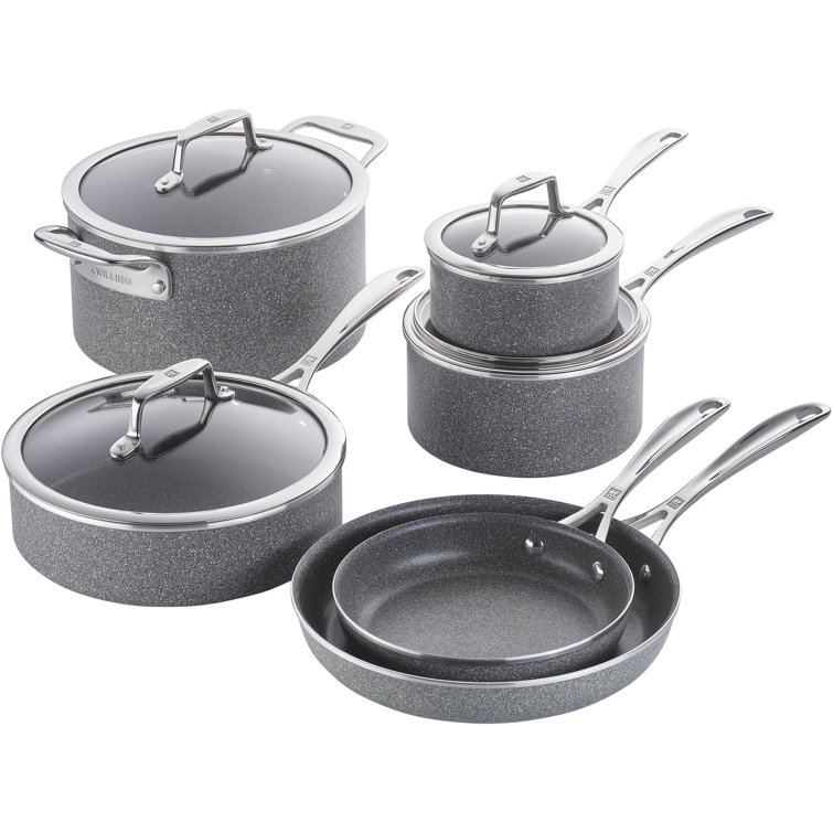 Zwilling Vitale 10-Piece Gray Nonstick Aluminum Cookware Set