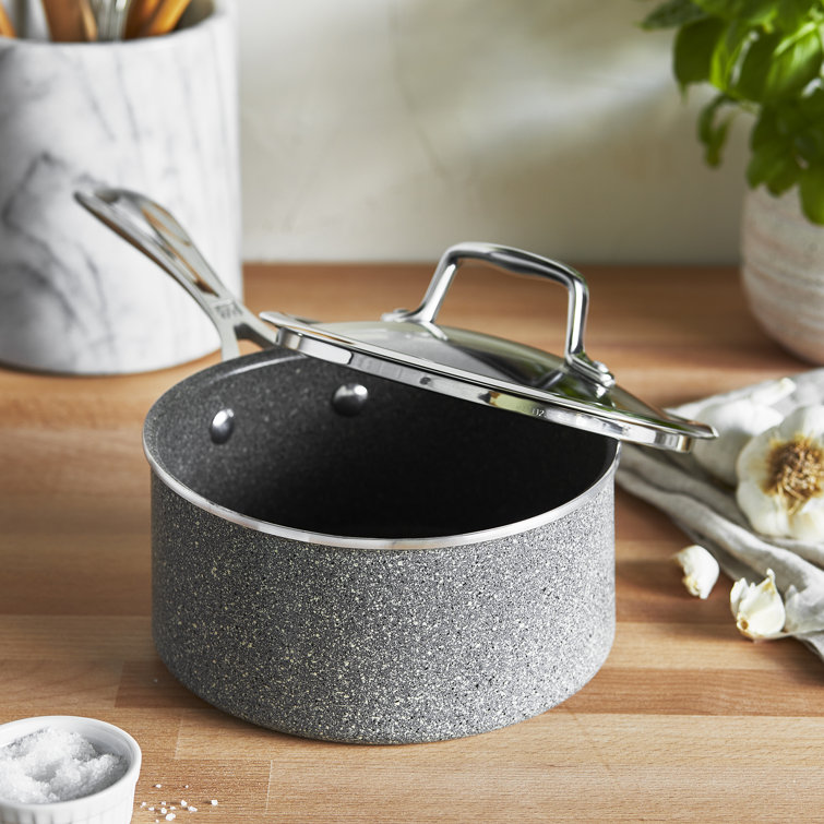 ZWILLING Vitale Gray Aluminum Nonstick Saucepan with Lid