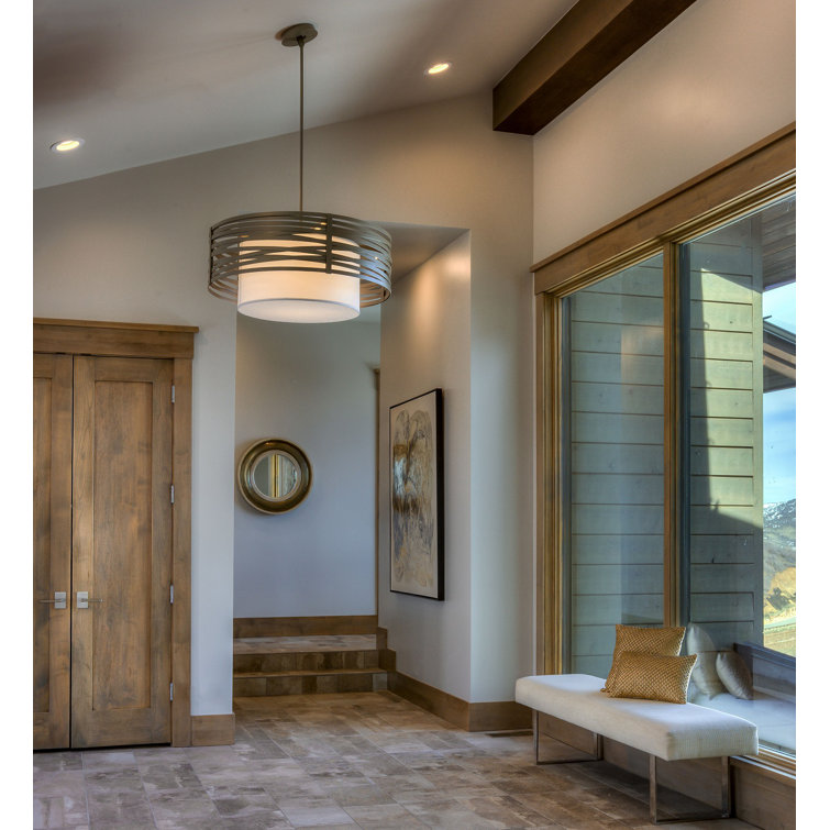 Matte Black Handcrafted Steel Drum Pendant Light