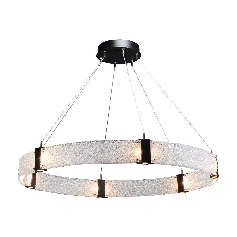 Modern Parallel Black Crystal 48" LED Chandelier