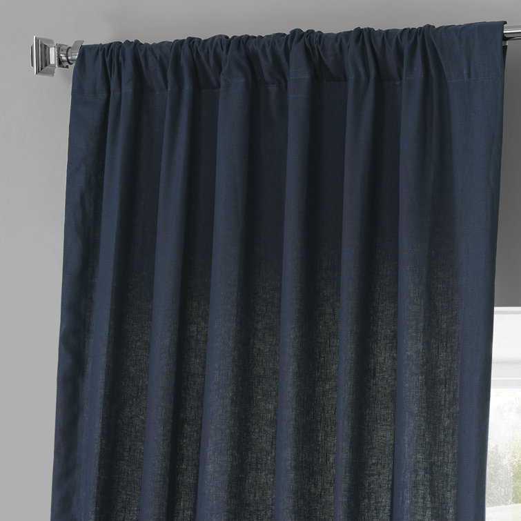 Ancient Ivory Linen Room Darkening Curtain Panel 50'' W