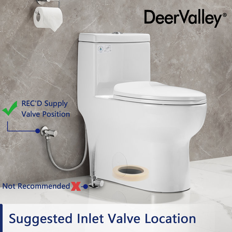 White Ceramic Elongated Dual Flush High Efficiency Toilet