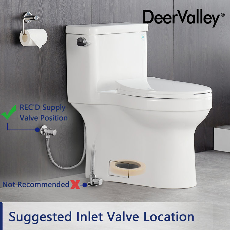 White High Efficiency Elongated One-Piece Toilet with Glazed Surface