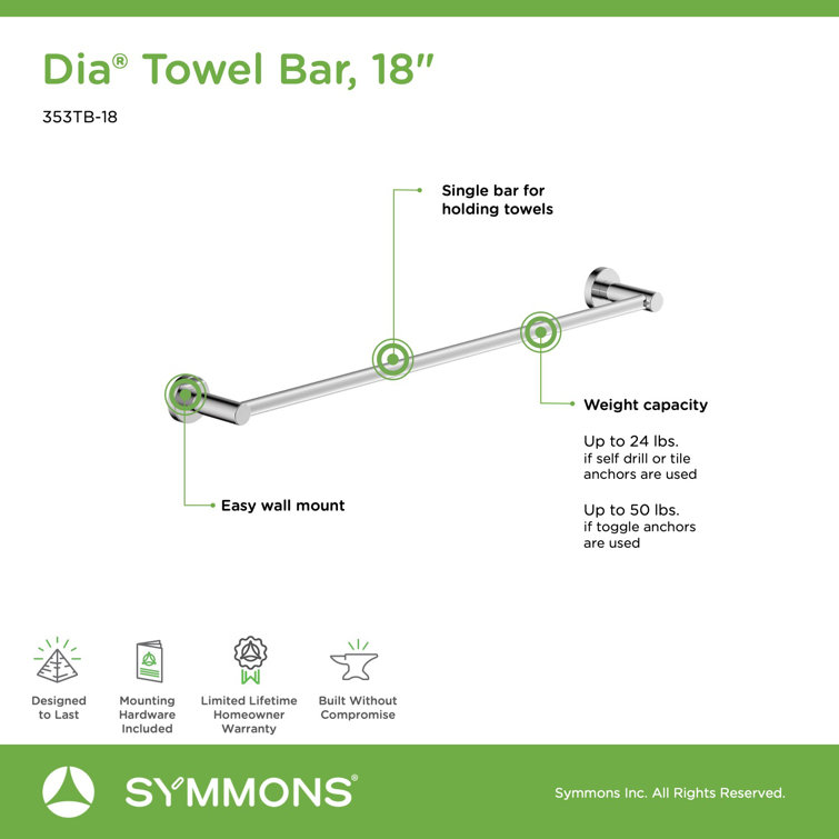 Polished Chrome 4-Piece Bathroom Hardware Set